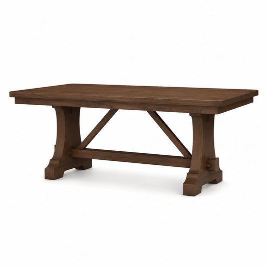 Table à manger en bois marron 200x100x76 cm