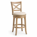 Tabouret de bar en bois avec siège en PU beige