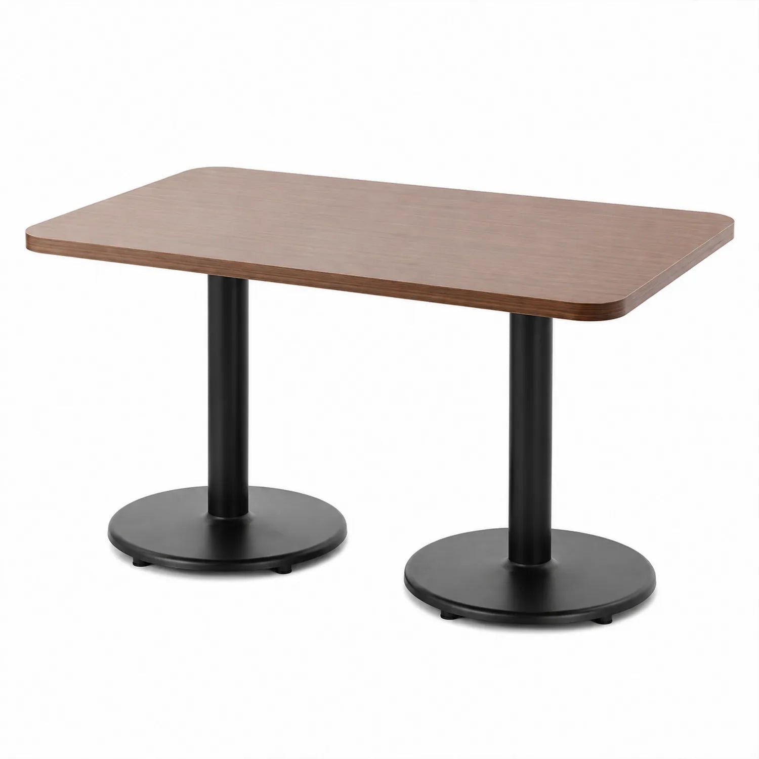 Table rectangulaire en bois MDF avec pieds en métal noir 120x70x75 cm